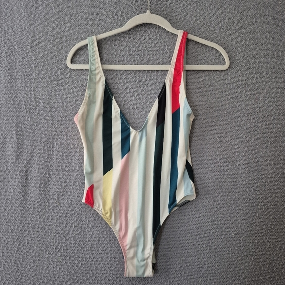 Anthropologie Other - Anthropologie Solid & Striped Michelle Multi Color V-Neck Cheeky Swimsuit S